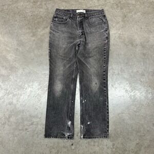 Levi Strauss Signature Jeans Grey Distressed Straight Leg Regular Fit Mens 32x30